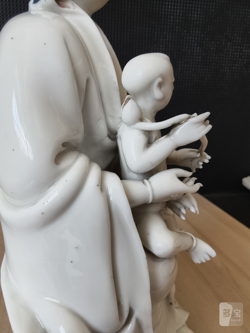 A dehua figure of a Guanyin and child - 图22